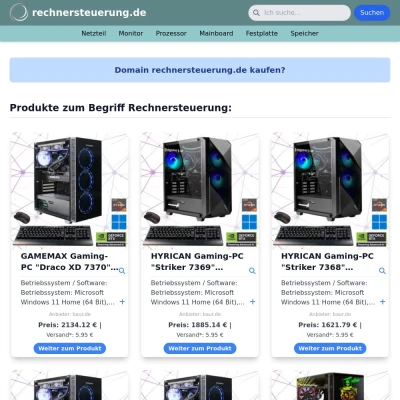 Screenshot rechnersteuerung.de