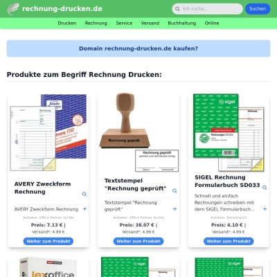 Screenshot rechnung-drucken.de