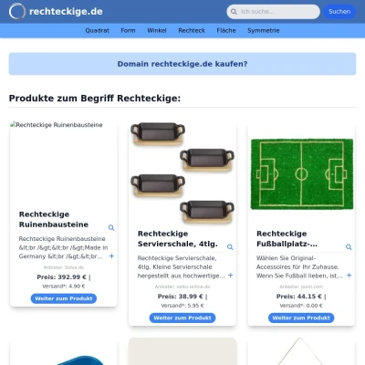 Screenshot rechteckige.de