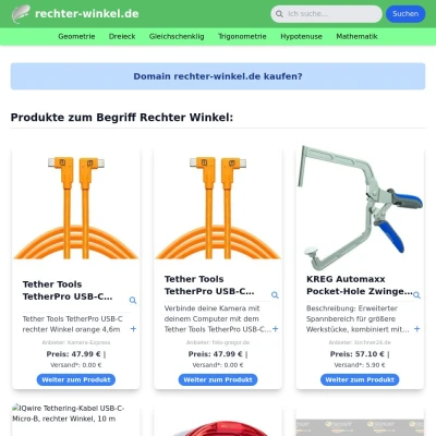 Screenshot rechter-winkel.de