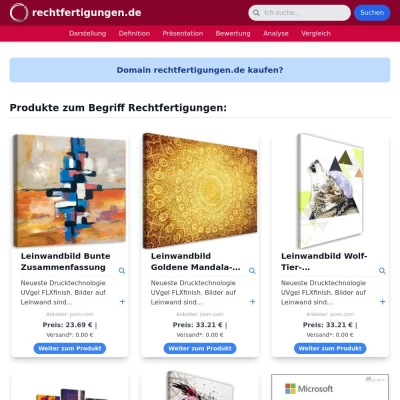 Screenshot rechtfertigungen.de