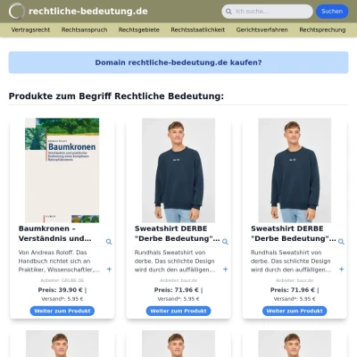 Screenshot rechtliche-bedeutung.de