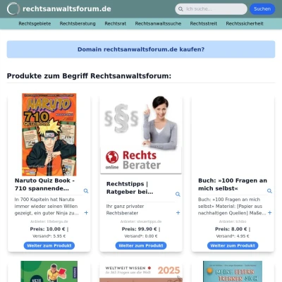 Screenshot rechtsanwaltsforum.de