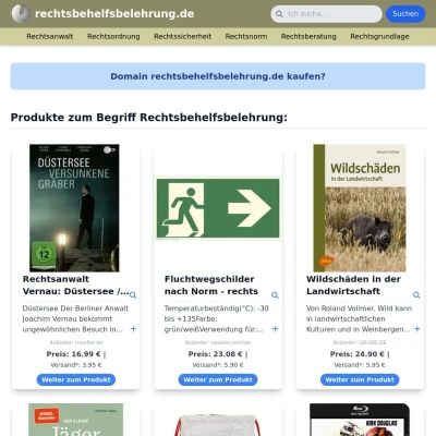 Screenshot rechtsbehelfsbelehrung.de