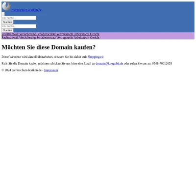 Screenshot rechtsschutz-lexikon.de