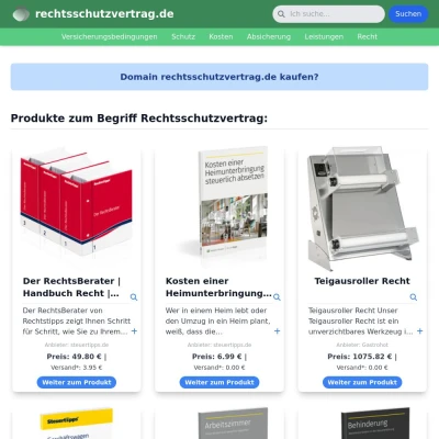 Screenshot rechtsschutzvertrag.de