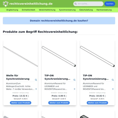 Screenshot rechtsvereinheitlichung.de