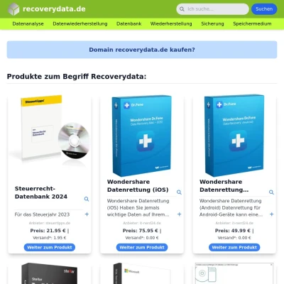 Screenshot recoverydata.de