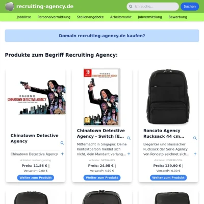 Screenshot recruiting-agency.de