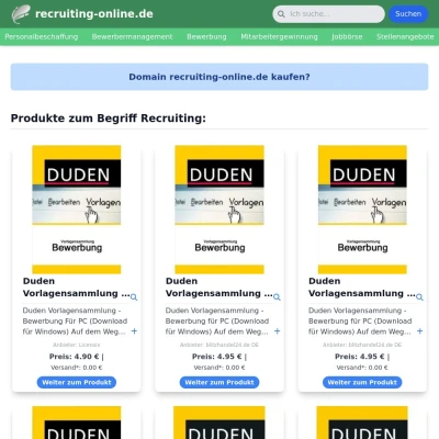 Screenshot recruiting-online.de