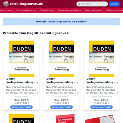 Screenshot recruitingcanvas.de