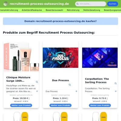 Screenshot recruitment-process-outsourcing.de