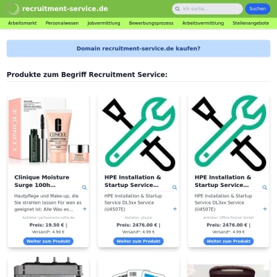 Screenshot recruitment-service.de