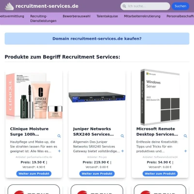 Screenshot recruitment-services.de