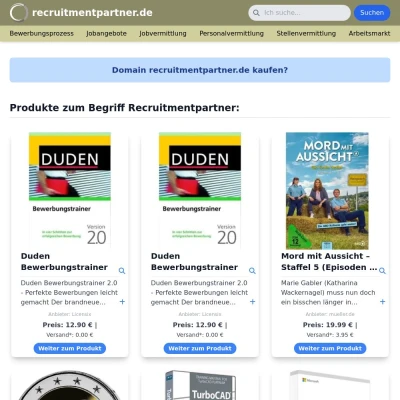 Screenshot recruitmentpartner.de