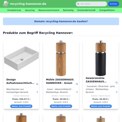 Screenshot recycling-hannover.de