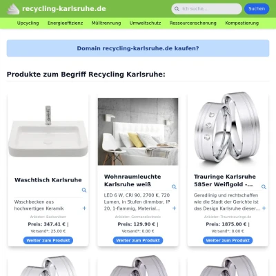 Screenshot recycling-karlsruhe.de