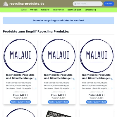 Screenshot recycling-produkte.de