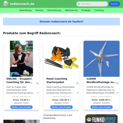 Screenshot redencoach.de