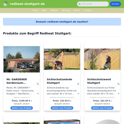 Screenshot redheat-stuttgart.de