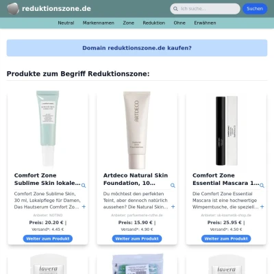 Screenshot reduktionszone.de