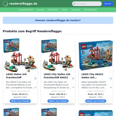 Screenshot reedereiflagge.de