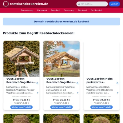 Screenshot reetdachdeckereien.de