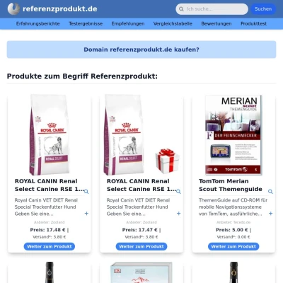 Screenshot referenzprodukt.de