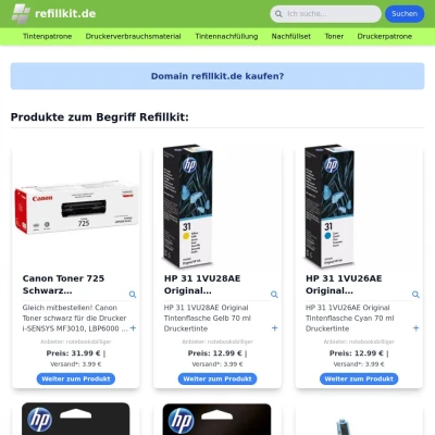 Screenshot refillkit.de