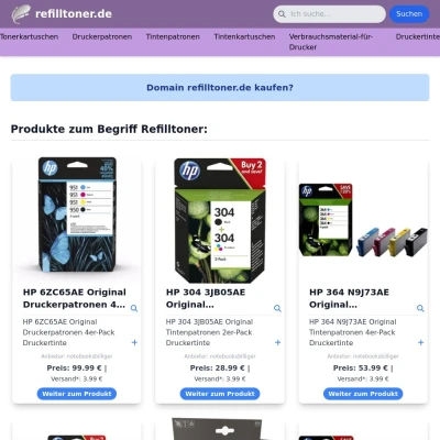 Screenshot refilltoner.de