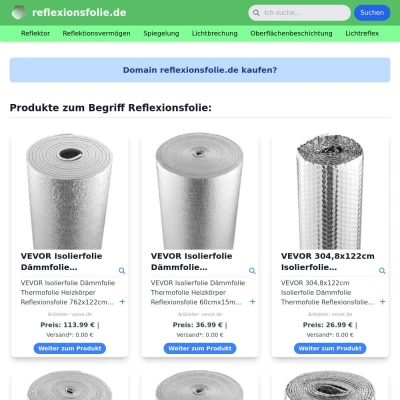 Screenshot reflexionsfolie.de