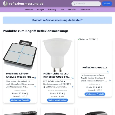 Screenshot reflexionsmessung.de