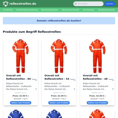 Screenshot reflexstreifen.de