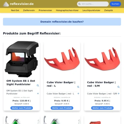 Screenshot reflexvisier.de