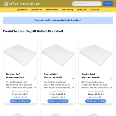 Screenshot reflux-krankheit.de