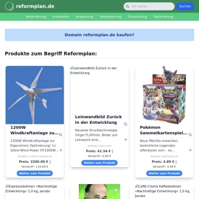 Screenshot reformplan.de