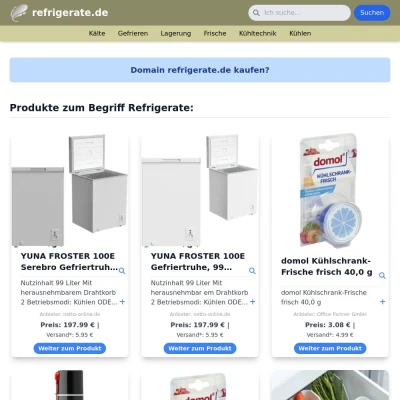 Screenshot refrigerate.de