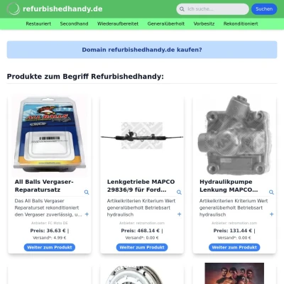 Screenshot refurbishedhandy.de