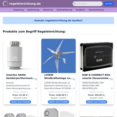 Screenshot regeleinrichtung.de