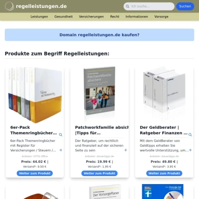 Screenshot regelleistungen.de