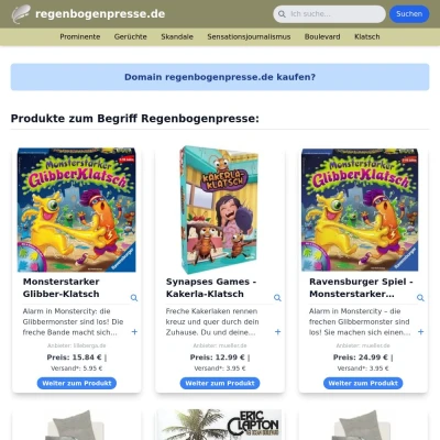 Screenshot regenbogenpresse.de