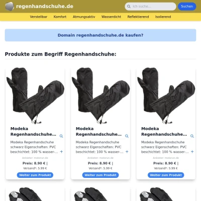 Screenshot regenhandschuhe.de