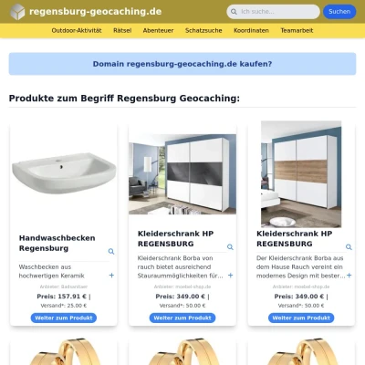 Screenshot regensburg-geocaching.de