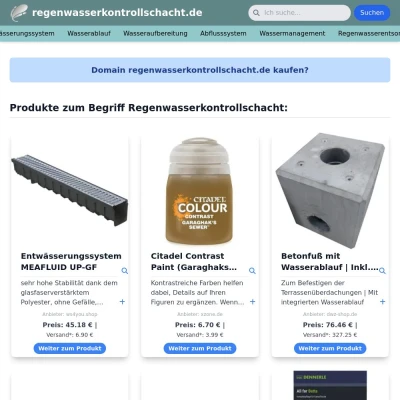 Screenshot regenwasserkontrollschacht.de