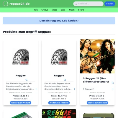 Screenshot reggae24.de