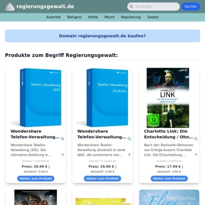 Screenshot regierungsgewalt.de