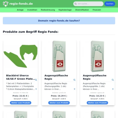 Screenshot regio-fonds.de