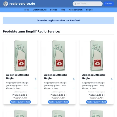 Screenshot regio-service.de