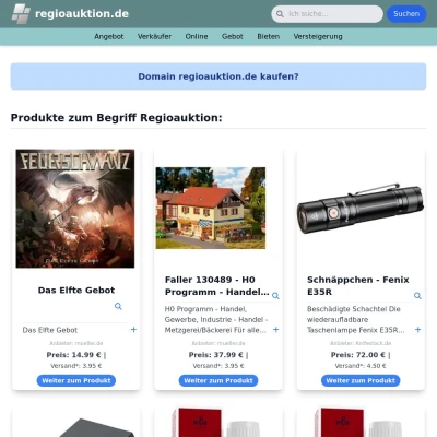 Screenshot regioauktion.de