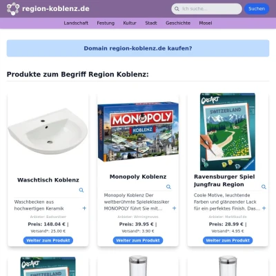 Screenshot region-koblenz.de